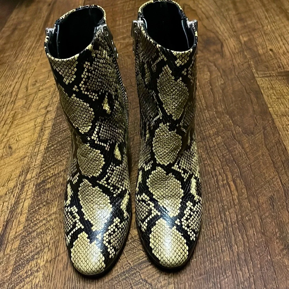 French Connection Faux python booties - Picture 3 of 9